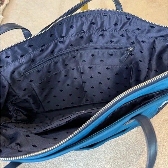 Kate Spade Blue Chelsea Color-block Nylon Large Tote Bag - Picture 8 of 11